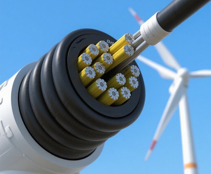 High temperature resistant and corrosion resistant wind cables