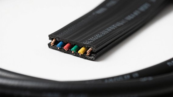 Waterproof And Oil-Resistant Flat Rubber Cable